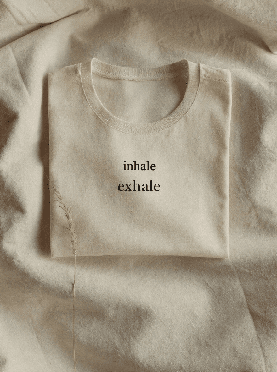the inhale / exhale tee